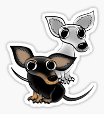 Two wee dogs Sticker