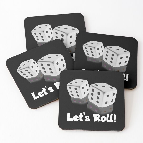 Item preview, 'Let's Roll' Gambling Dice, White Lettering designed and sold by Michael Pilinski.