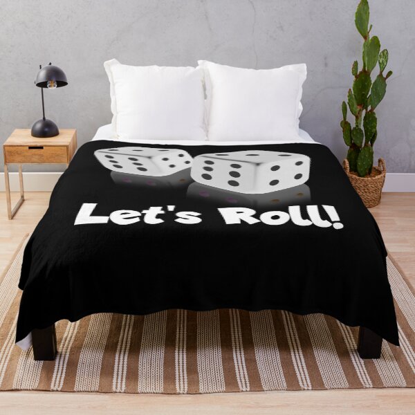 Item preview, 'Let's Roll' Gambling Dice, White Lettering designed and sold by Michael Pilinski.