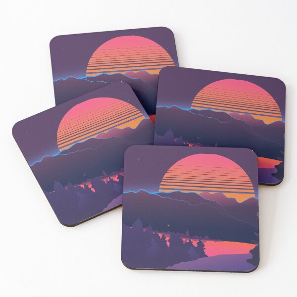 Item preview, Vaporwave mountain range designed and sold by doodlywinks.
