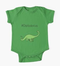 #Diplodocus - dinosaur design by Cecca Designs Short Sleeve Baby One-Piece