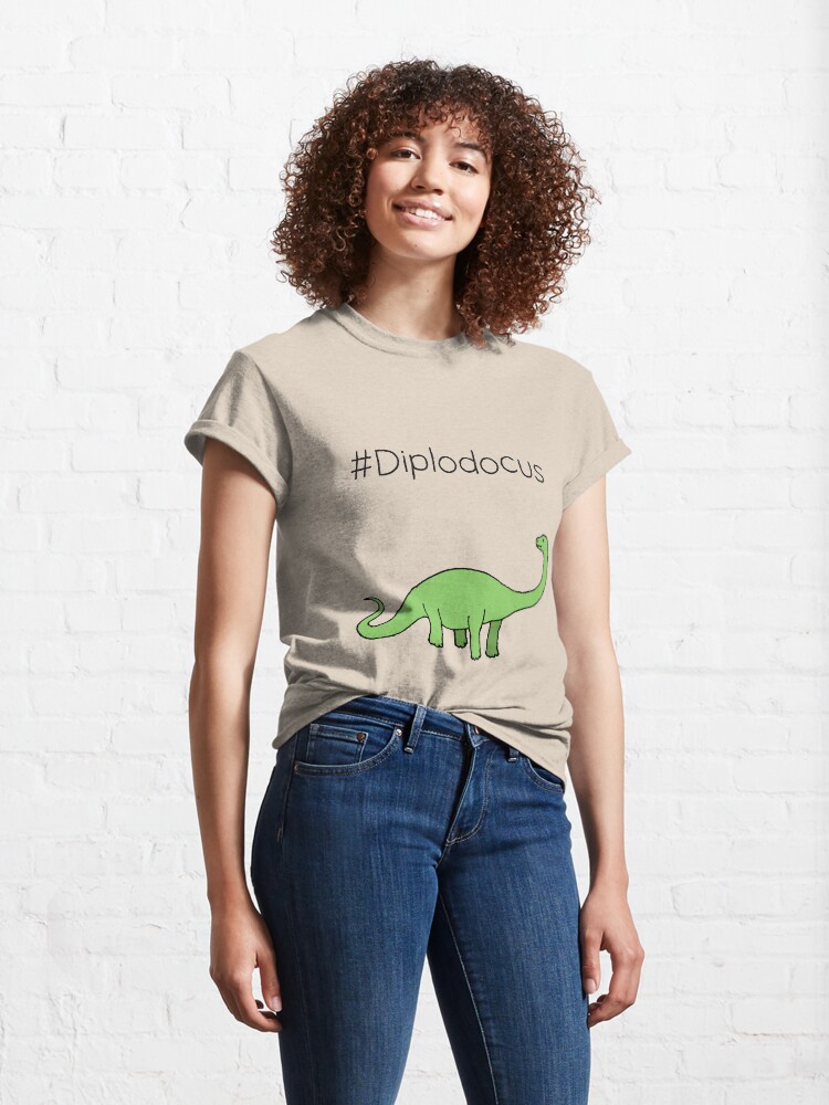 Alternate view of #Diplodocus - dinosaur design by Cecca Designs Classic T-Shirt