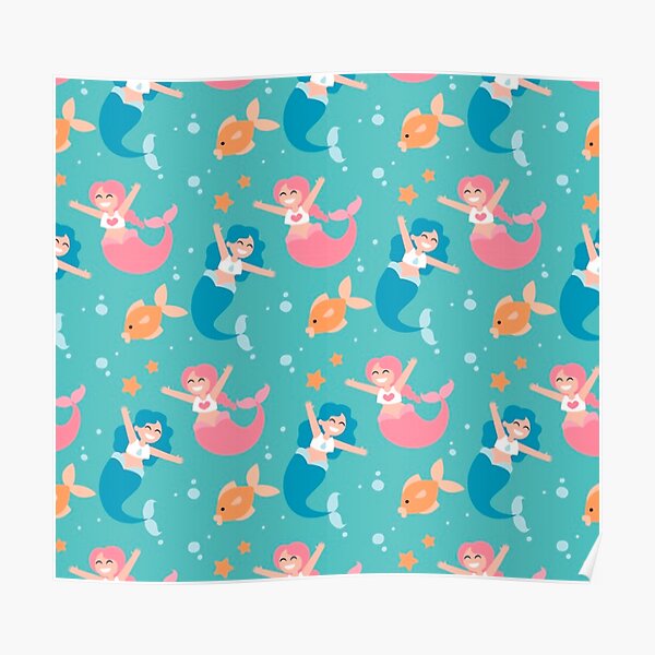 " Cute Mermaids" Poster for Sale by UniqueArt4u Redbubble