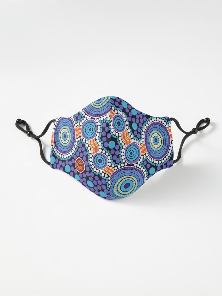 Alternate view of Authentic Aboriginal Art - The Journey Blue Mask