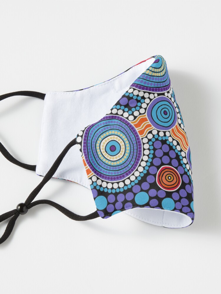 Alternate view of Authentic Aboriginal Art - The Journey Blue Mask