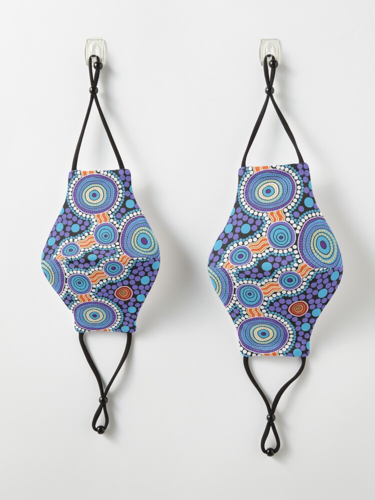 Alternate view of Authentic Aboriginal Art - The Journey Blue Mask