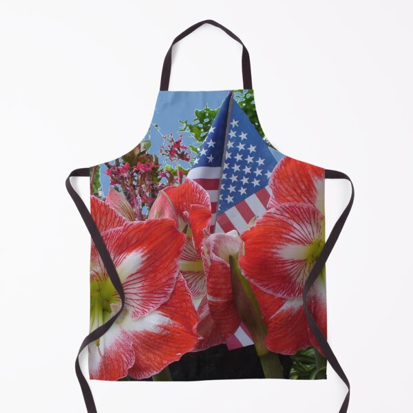 Item preview, Flag Day 2021 Design - Amaryllis - Beautiful Red, White Flowers with USA Flag. designed and sold by ThisNThatImages.