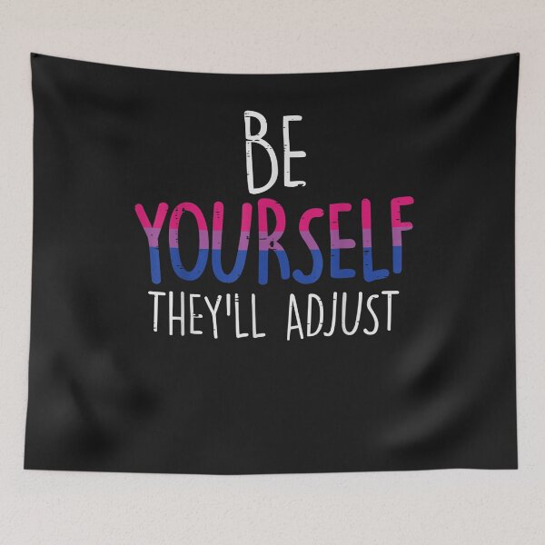 Item preview, Be Yourself They'll Adjust LGBTQ Bisexual Flag Gay Pride Bi T-Shirt designed and sold by Active-Madive.