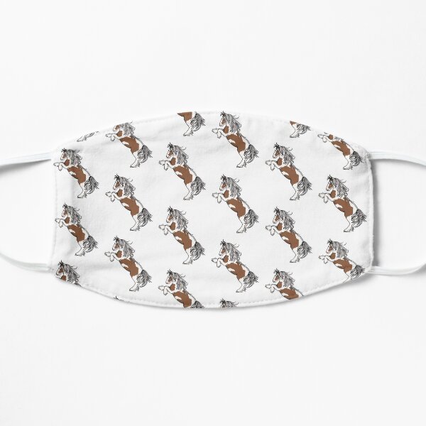 Rearing Gypsy Vanner- Bay Pinto Flat Mask