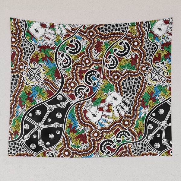 Item preview, Authentic Aboriginal Art - Time to Travel designed and sold by HogarthArts.