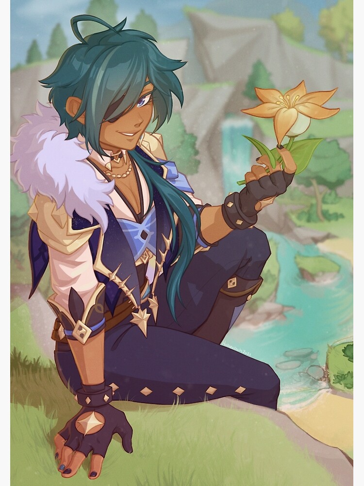 Póster «Calla Lily Kaeya Impacto de Genshin» de JustBabs Redbubble