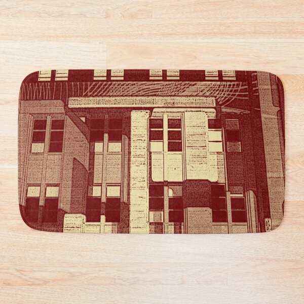 Item preview, DEEP RED AND CREAM SEPIA BUILDINGS GRAPHIC PHOTOGRAPH ART  designed and sold by Jane Holloway.