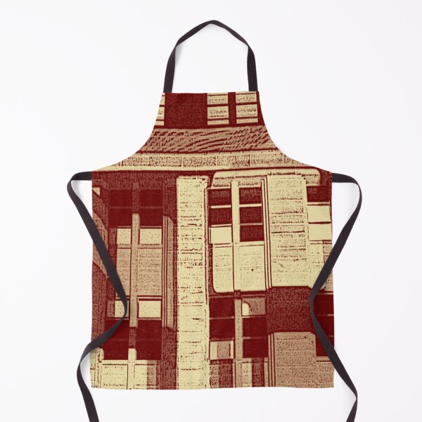 Item preview, DEEP RED AND CREAM SEPIA BUILDINGS GRAPHIC PHOTOGRAPH ART designed and sold by Jane Holloway.