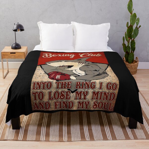 Item preview, Boxing Club Into The Ring I Go To Lose My Mind And Find My Soul Boxing Shark Poster designed and sold by barbaraschumach.