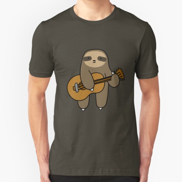 Guitar Sloth Slim Fit T-Shirt