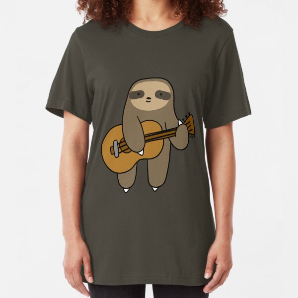Guitar Sloth Slim Fit T-Shirt