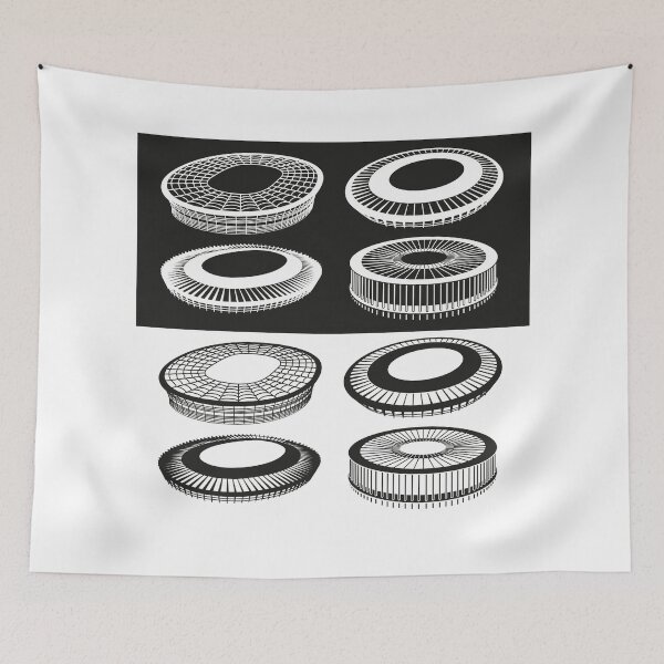 Item preview, Silhouettes of football stadiums. Ideal for institutional and educational materials designed and sold by LucianoCosmo.