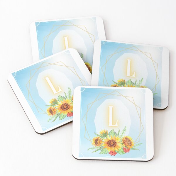 Item preview, Monogram "L" Sunflowers designed and sold by flair-of-flame.