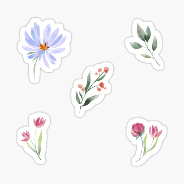 Item preview, WATERCOLOR FLOWER STICKER PACK 2 designed and sold by Nodirama.