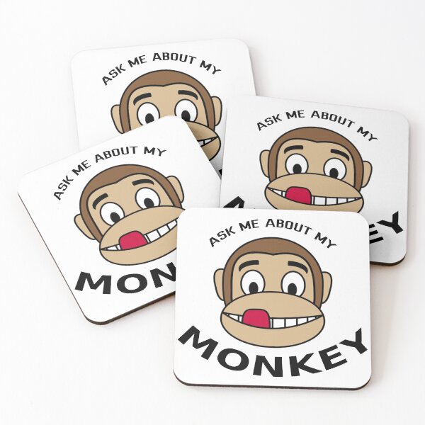Item preview, ASK ME ABOUT MY MONKEY designed and sold by CRINGEWORTHY TEES.