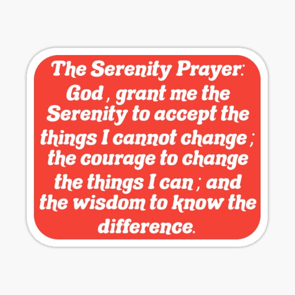 the serenity prayer stickers