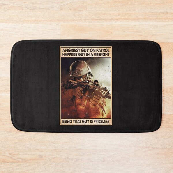 Item preview, Angriest Guy On Patrol Happiest Guy In A Firefighter Being That Guy Is Priceless Soldier Poster designed and sold by kathrynlice.