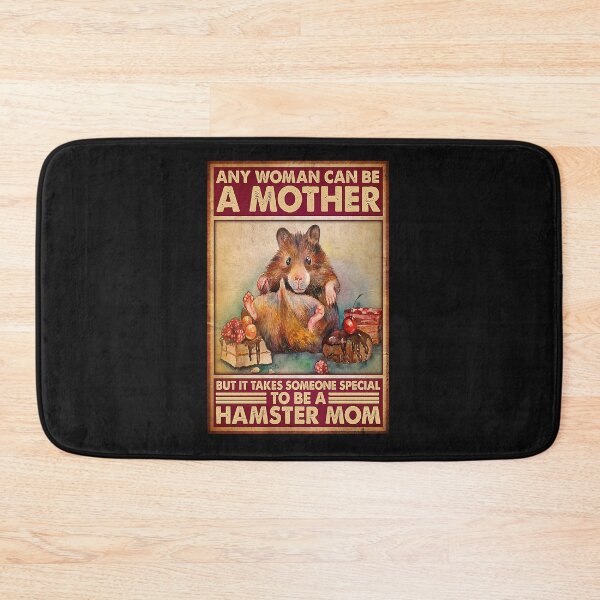 Item preview, Any Woman Can Be A Mother But It Takes Someone Special To Be A Hamster Mom Hamster Eating Cake Poster designed and sold by kathrynlice.