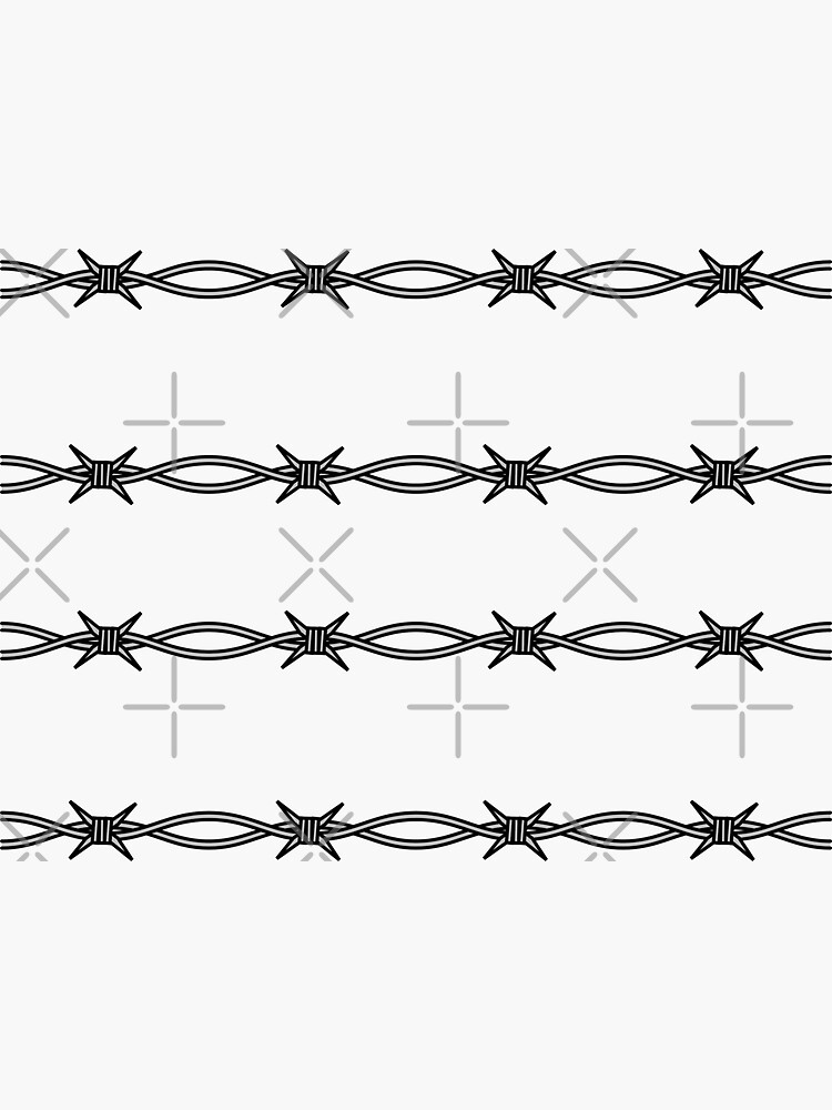 Barbed Wire Sticker By The Mi Redbubble