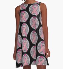 Breast Cancer Ribbon A-Line Dress