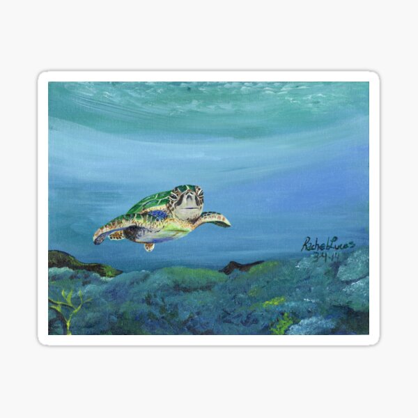 Happy Little Sea Turtle Sticker