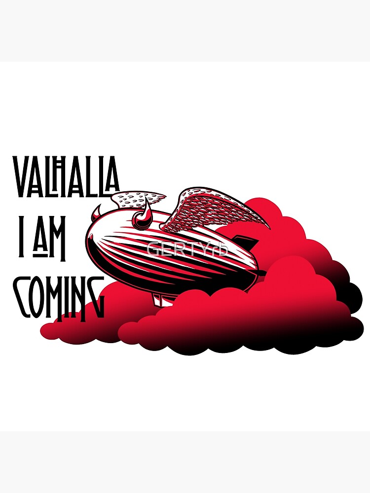 "Valhalla I am coming (red)" Poster for Sale by GERTYrb Redbubble