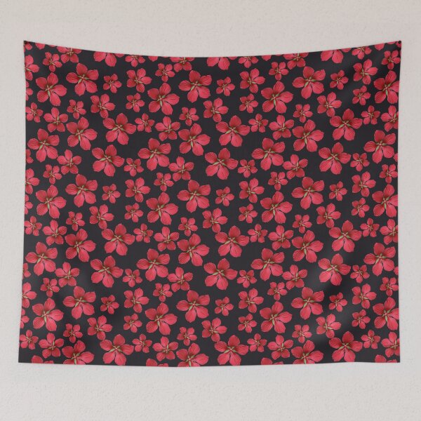 Item preview, Red Single Hibiscus on Black designed and sold by STHogan.