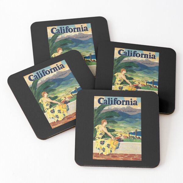 Item preview, California Summer Garden Vintage Travel Vacation Poster designed and sold by Wizardofpizza.