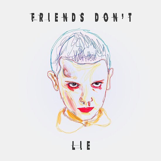 Download "friends don't lie" Poster by skeletonplace | Redbubble