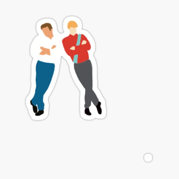 red, white, and royal blue book cover Sticker