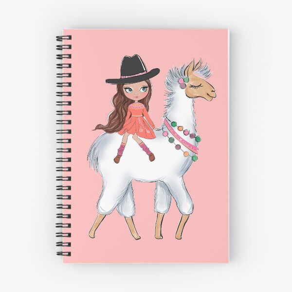 Item preview, Boho style cute girl with llama girly illustration 2 designed and sold by Lalanacliparts.