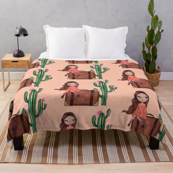 Item preview, Linda chica de estilo boho con ilustración femenina de cactus designed and sold by Lalanacliparts.