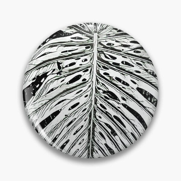 Item preview, Black and white decorative Monstera leaf designed and sold by Greengardens36.