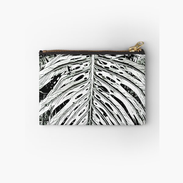 Item preview, Black and white decorative Monstera leaf designed and sold by Greengardens36.
