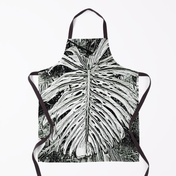 Item preview, Black and white decorative Monstera leaf designed and sold by Greengardens36.