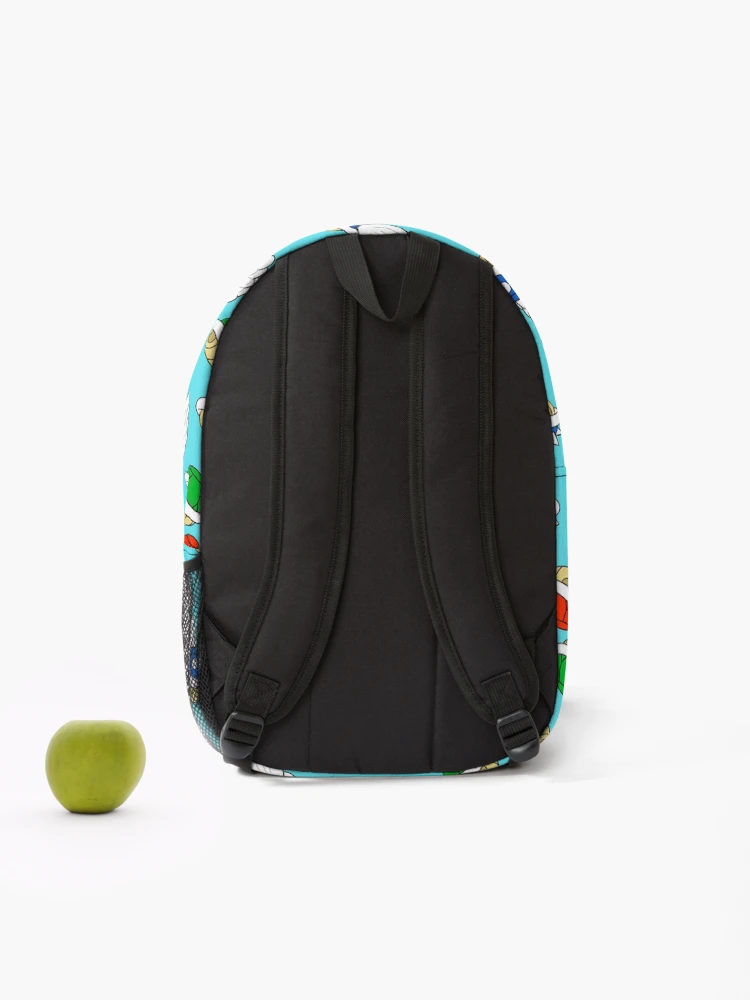 Thumbnail 2 of 3, Backpack, Shells Pattern (Blue) designed and sold by maplefoot.