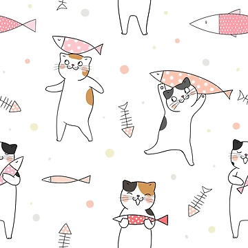 Artwork thumbnail, Cute kitten Pattern by Patternsonly
