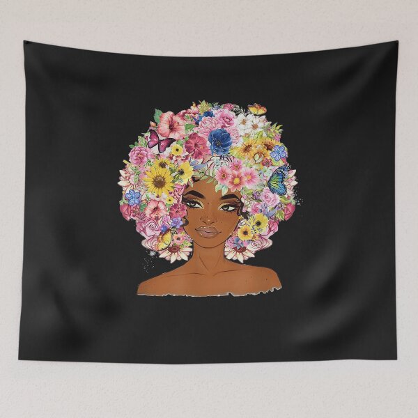 Item preview, Flower Afro Women Black Queen African American Melanin Queen TShirt11 designed and sold by gbrenda.