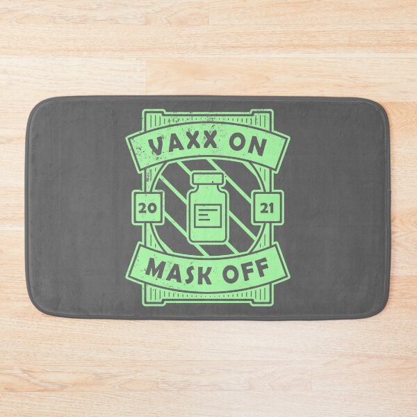 Item preview, Vaxx On Mask Off - Funny Vaccine Motivation (Beige And Grey Design) designed and sold by DrawingBoard.