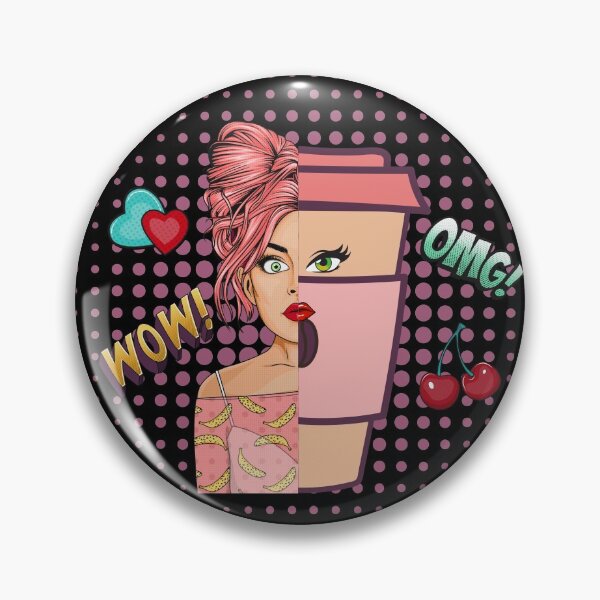 Item preview, Half human Half coffee comic pop art funny design designed and sold by ritapestaninha.