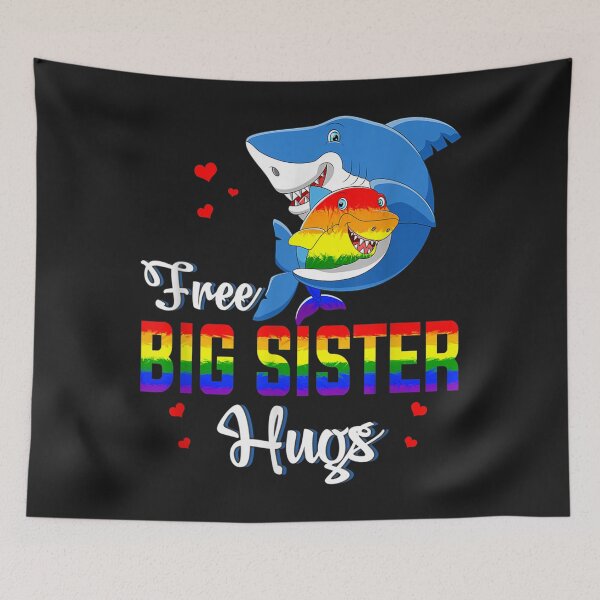 Item preview, Free Sister Hugs LBGT Rainbow Heart Gay Pride Month Gift TShirt61 designed and sold by gbrenda.