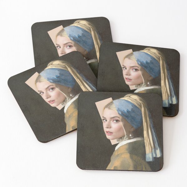 Item preview, Anya Taylor-Joy Chica con un pendiente de perlas designed and sold by mainepad.