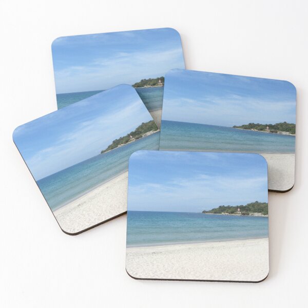 Item preview, Sandy Beach | Blue Sky Ocean White Sand | Nostalgic Relaxing Nature designed and sold by AmethystShop.
