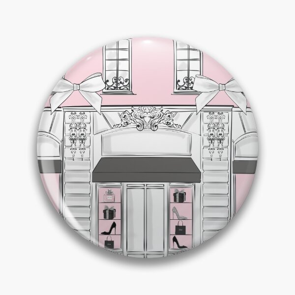 Item preview, Fashion boutique vitrine shop pink girly illustration designed and sold by Lalanacliparts.