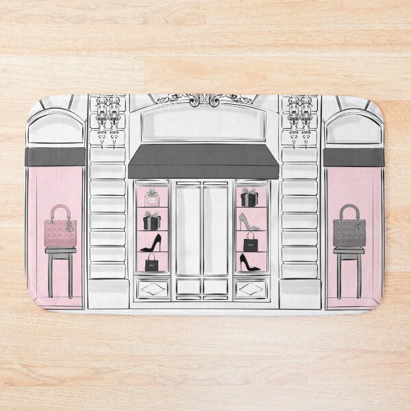 Item preview, Fashion boutique vitrine shop pink girly illustration designed and sold by Lalanacliparts.